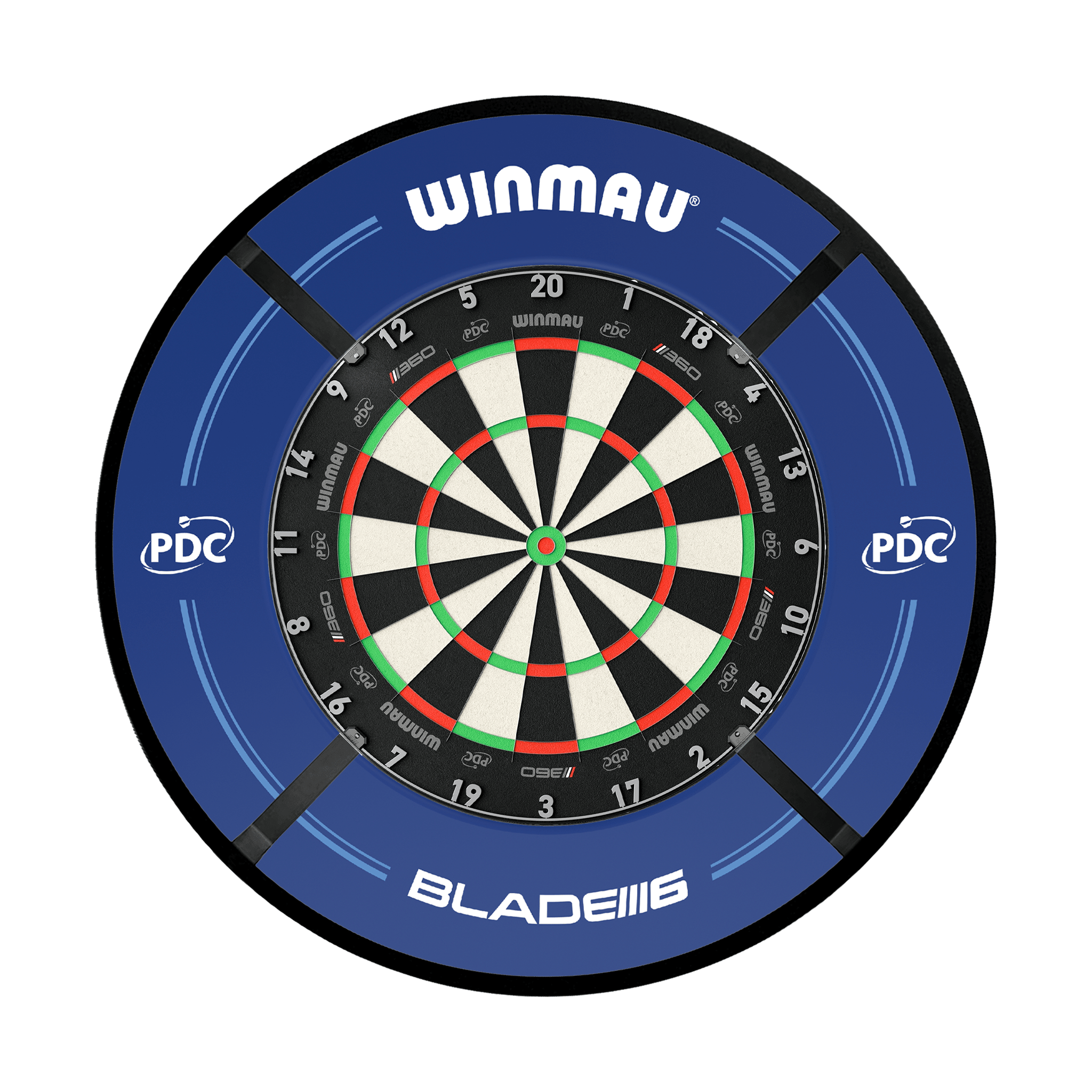 Winmau Blade 360 Dartboard, Surround & Corona Light Bundle Dartboard Bundles