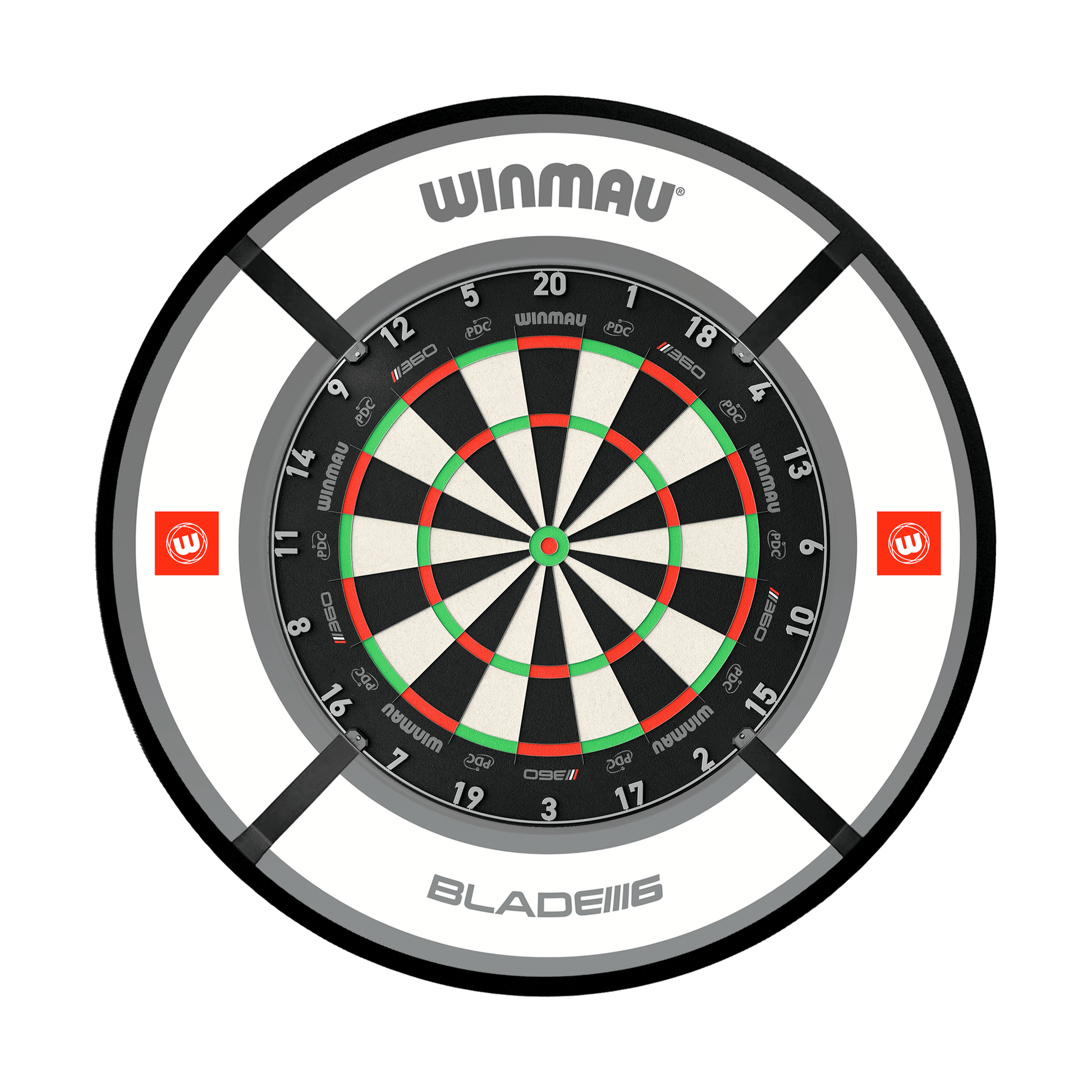 Winmau Blade 360 Dartboard, Surround & Corona Light Bundle Dartboard Bundles