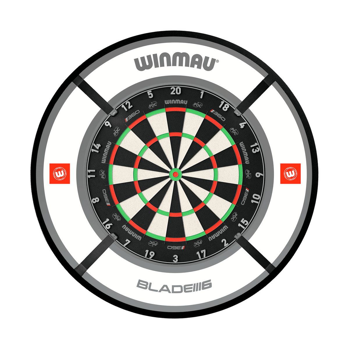 Winmau Blade 360 Dartboard, Surround & Corona Light Bundle Dartboard Bundles