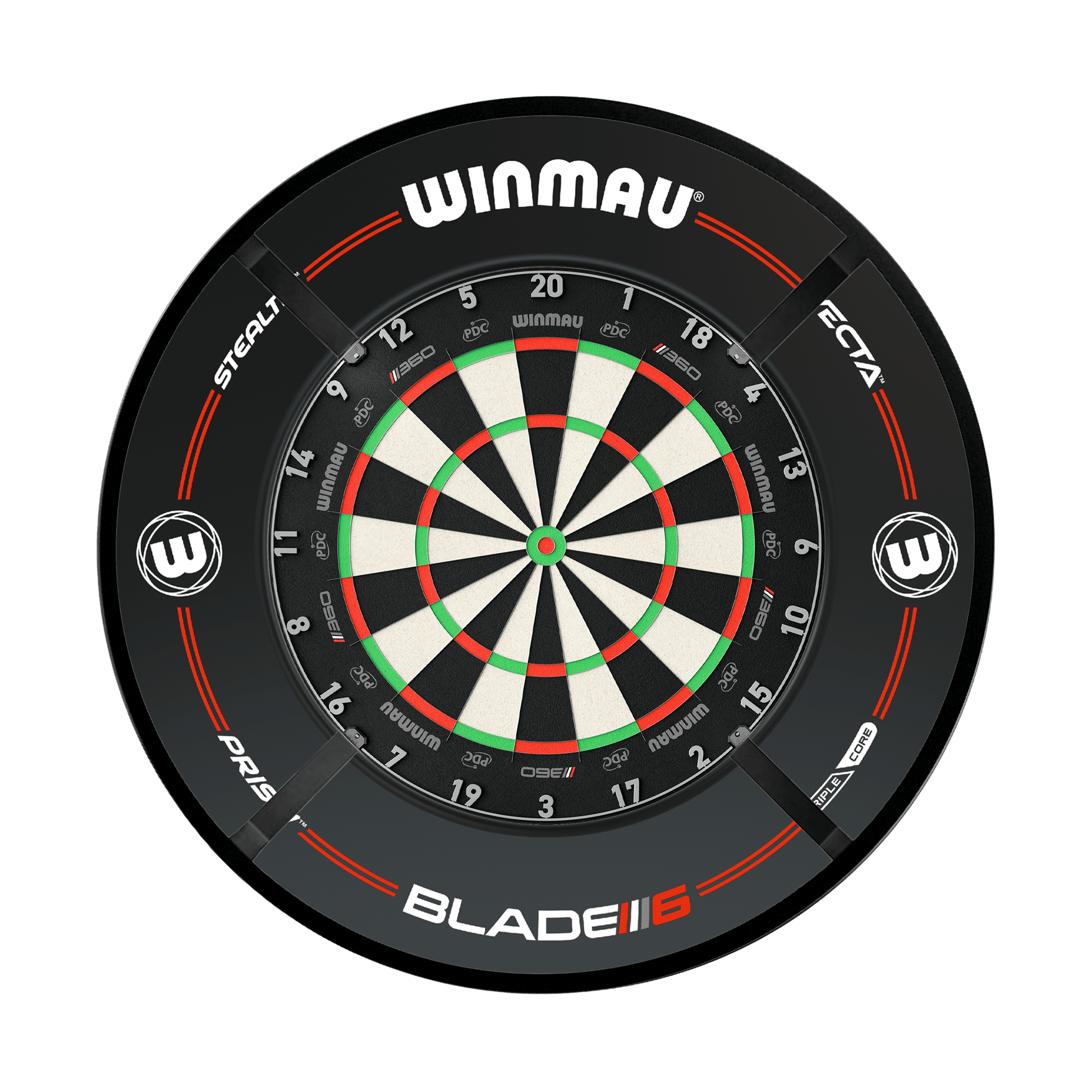 Winmau Blade 360 Dartboard, Surround & Corona Light Bundle Dartboard Bundles