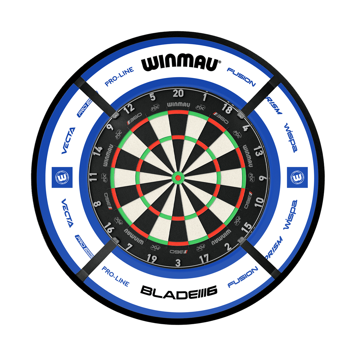 Winmau Blade 360 Dartboard, Surround & Corona Light Bundle Dartboard Bundles