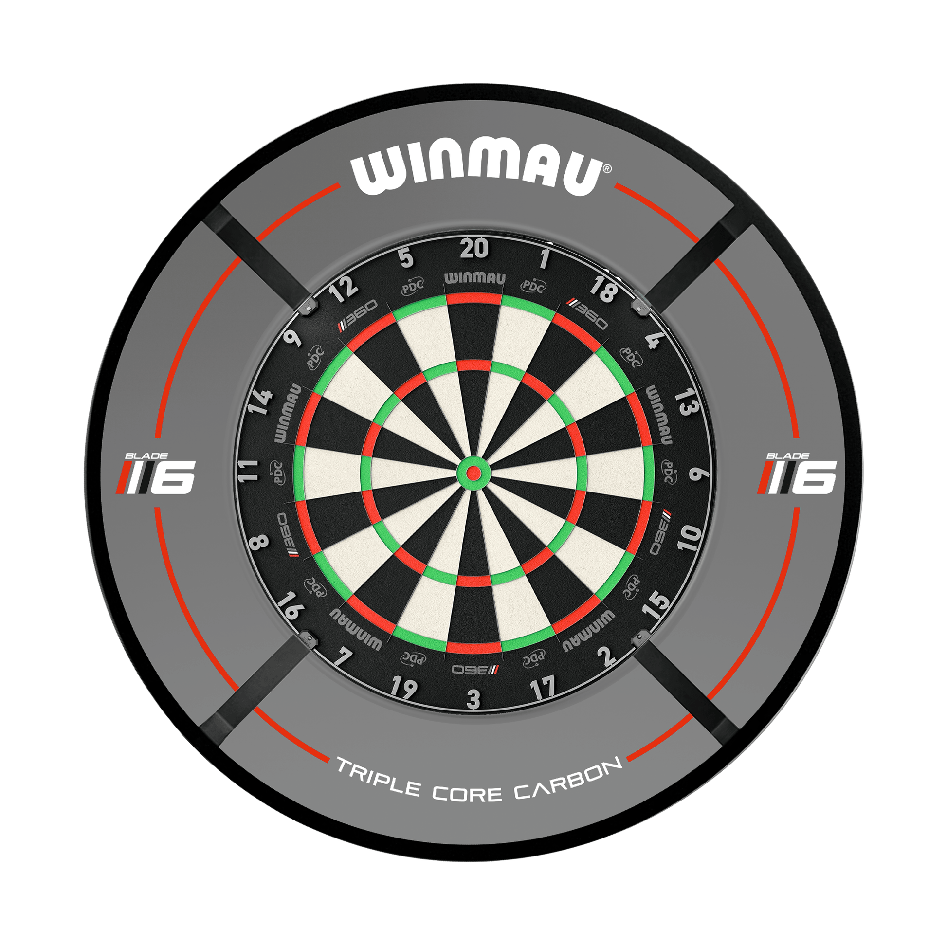 Winmau Blade 360 Dartboard, Surround & Corona Light Bundle Dartboard Bundles