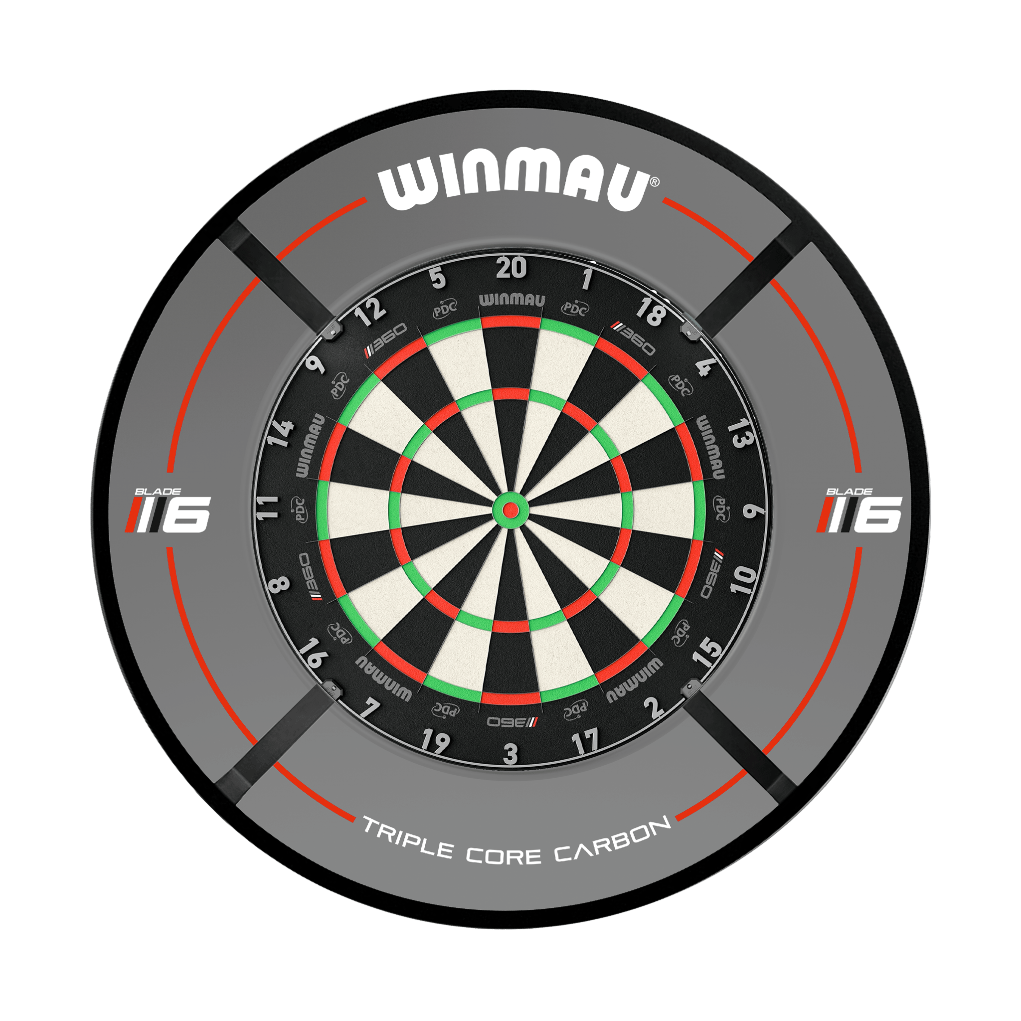 Winmau Blade 360 Dartboard, Surround & Corona Light Bundle Dartboard Bundles