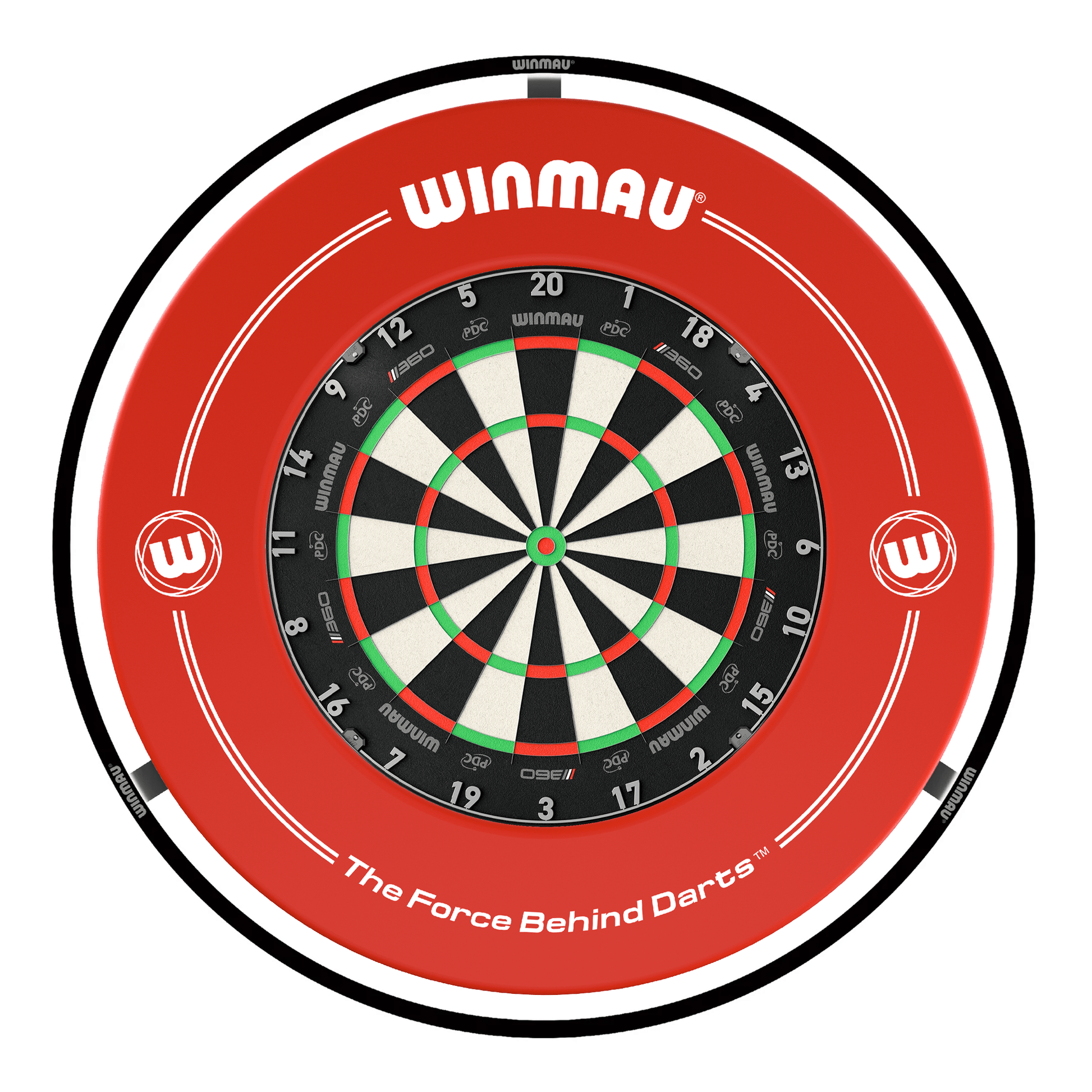 Winmau Blade 360 Dartboard, Surround & Plasma Light Bundle Dartboard Bundles