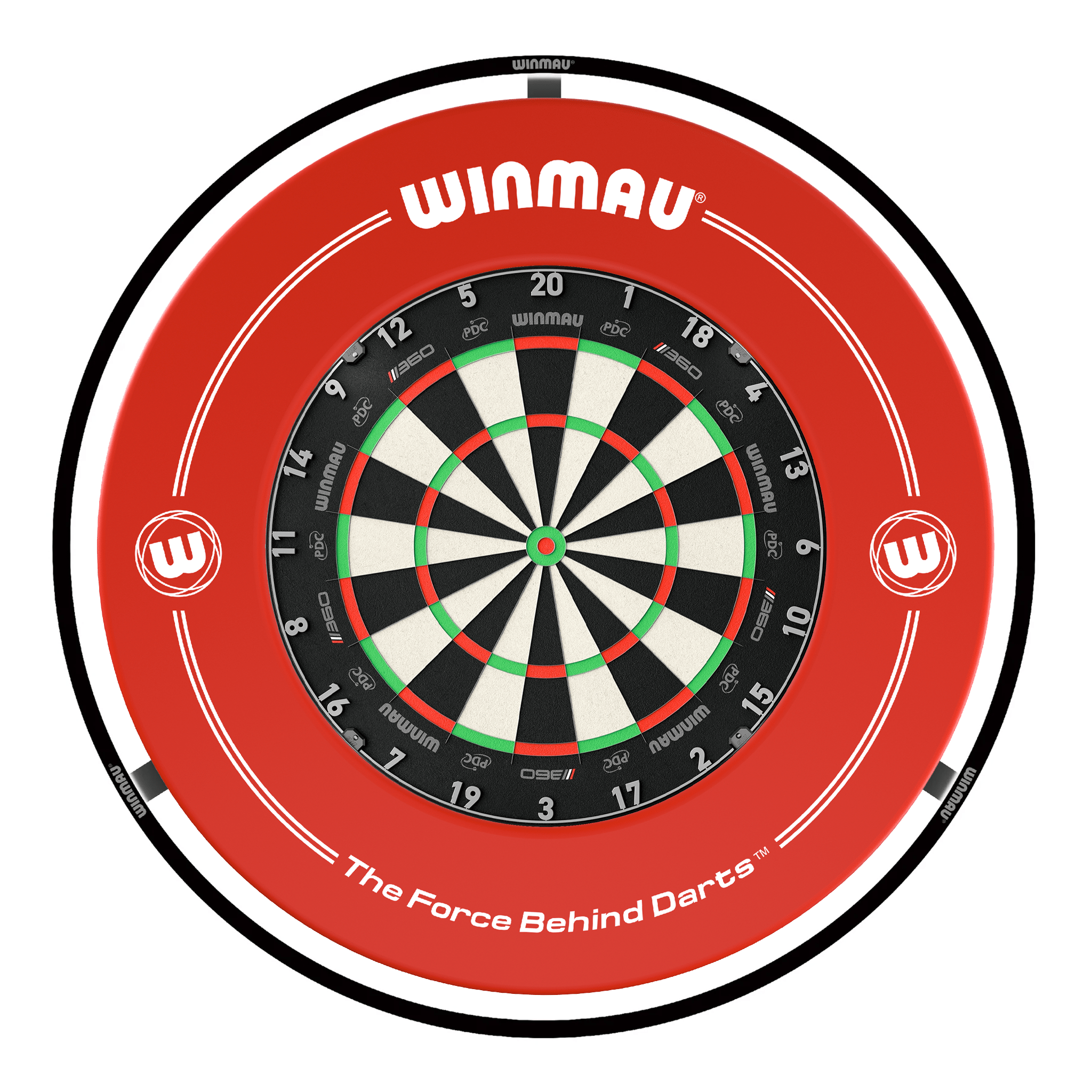 Winmau Blade 360 Dartboard, Surround & Plasma Light Bundle Dartboard Bundles
