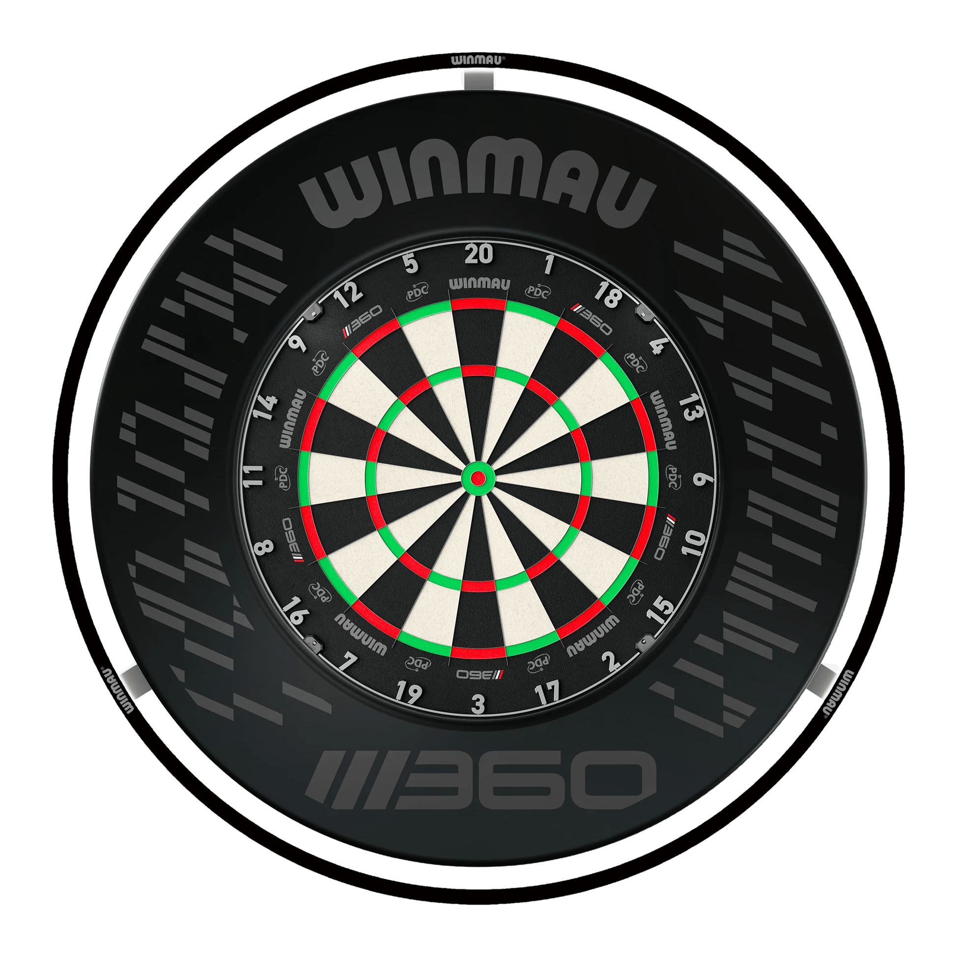 Winmau Blade 360 Dartboard, Surround & Plasma Light Bundle Dartboard Bundles