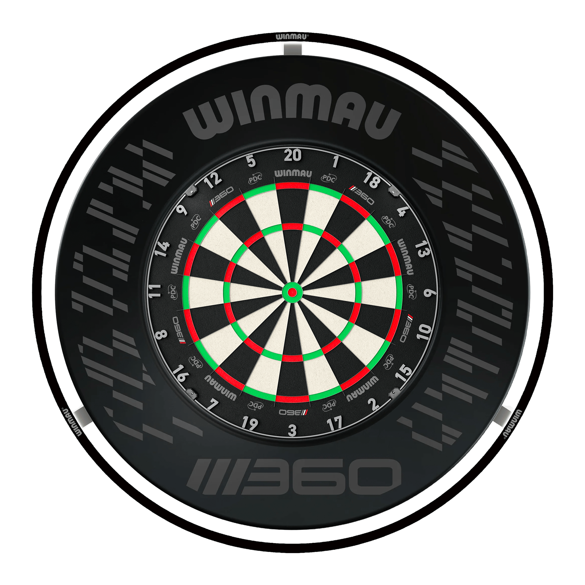 Winmau Blade 360 Dartboard, Surround & Plasma Light Bundle Dartboard Bundles