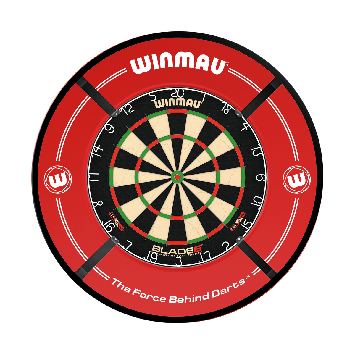 Winmau Blade 6 Dartboard, Surround & Corona Light Bundle Dartboard Bundles
