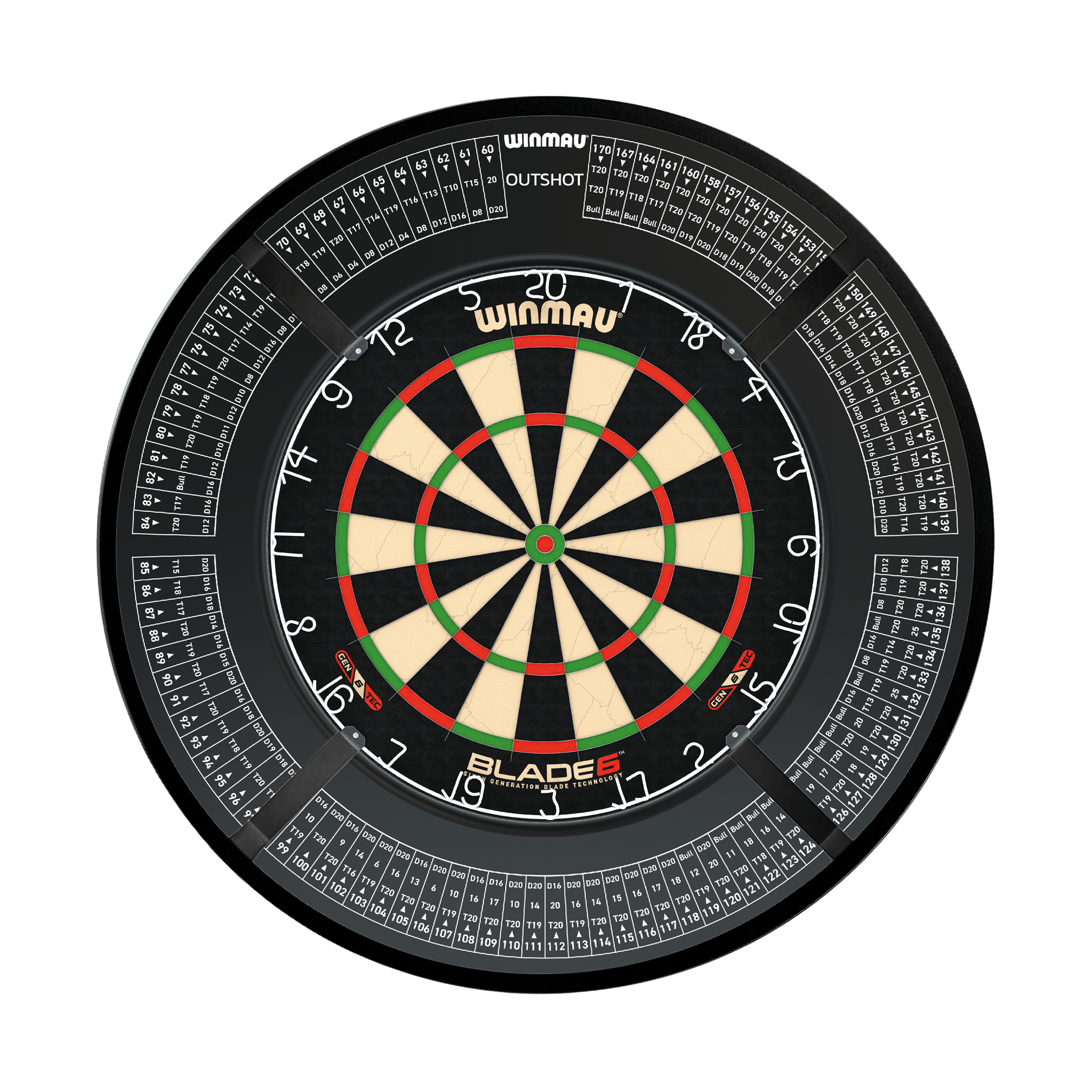 Winmau Blade 6 Dartboard, Surround & Corona Light Bundle Dartboard Bundles