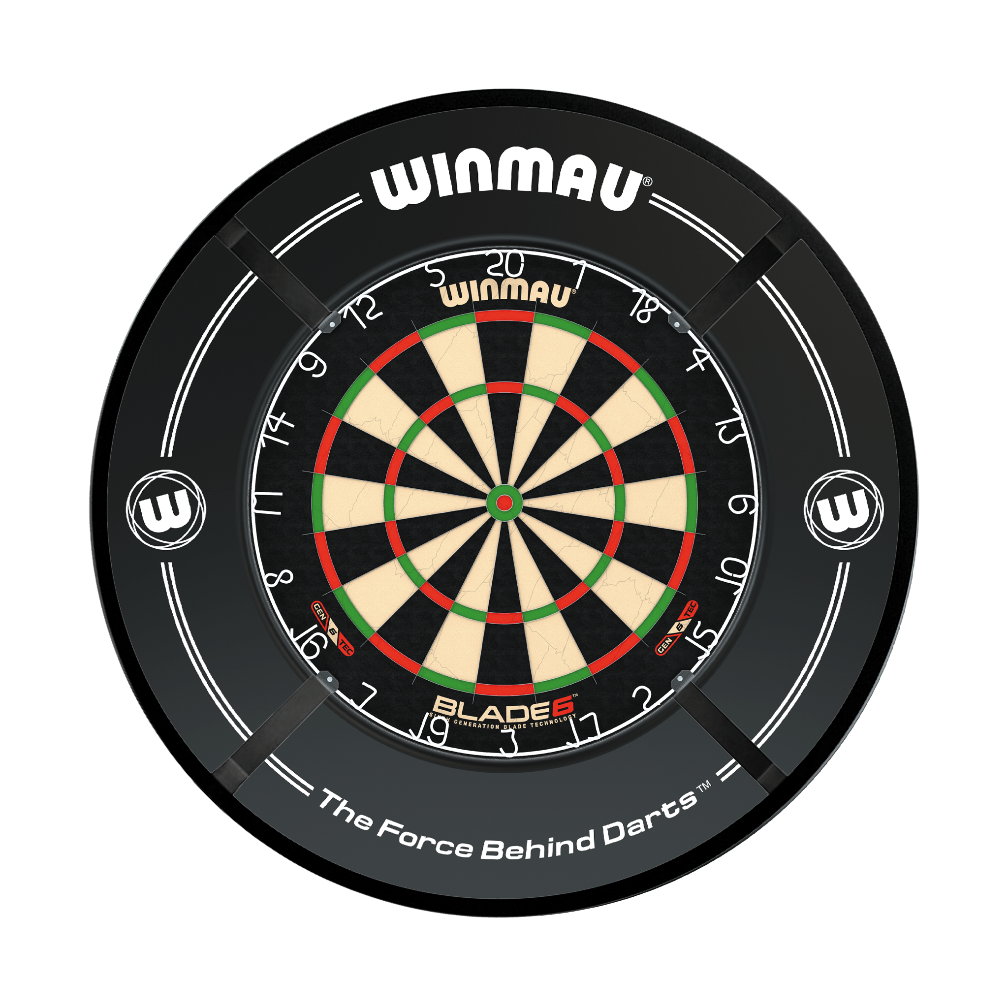 Winmau Blade 6 Dartboard, Surround & Corona Light Bundle Dartboard Bundles
