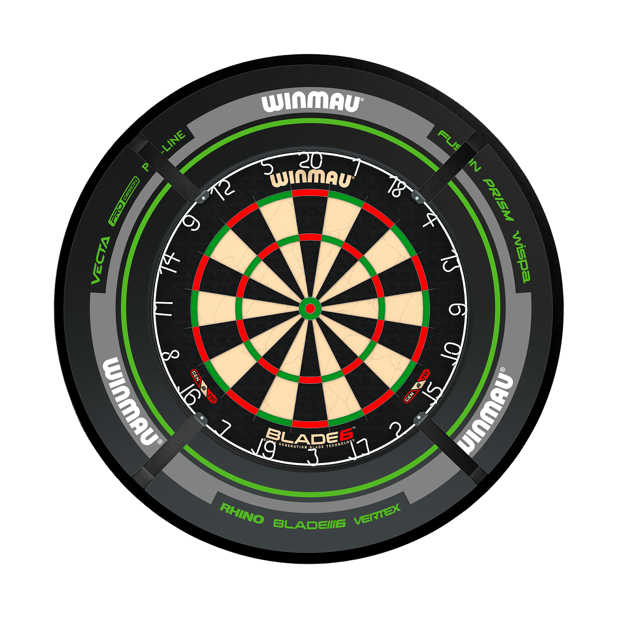 Winmau Blade 6 Dartboard, Surround & Corona Light Bundle Dartboard Bundles