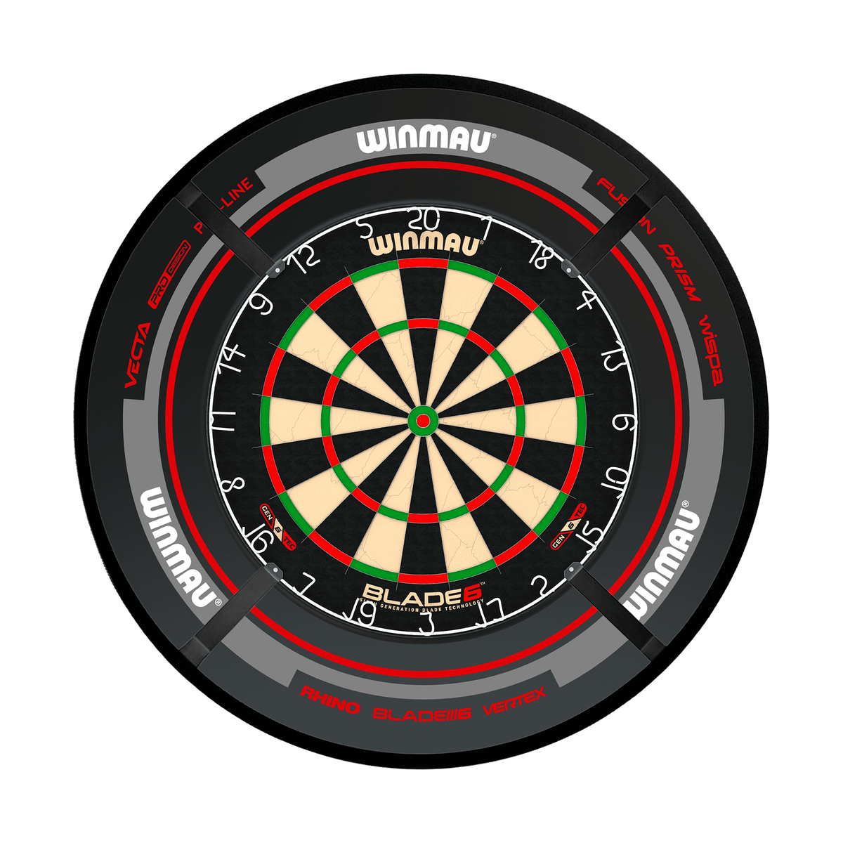 Winmau Blade 6 Dartboard, Surround & Corona Light Bundle Dartboard Bundles