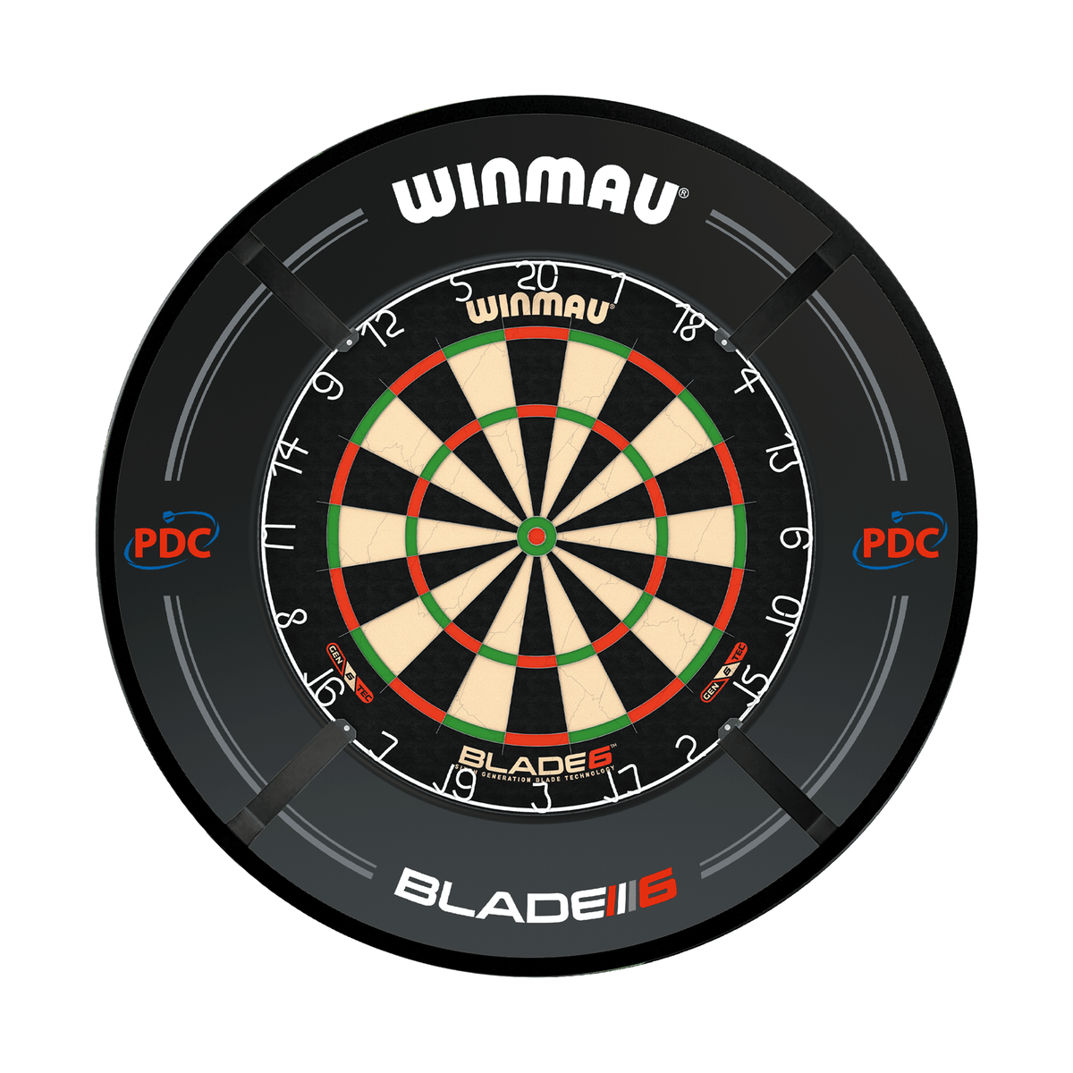 Winmau Blade 6 Dartboard, Surround & Corona Light Bundle Dartboard Bundles