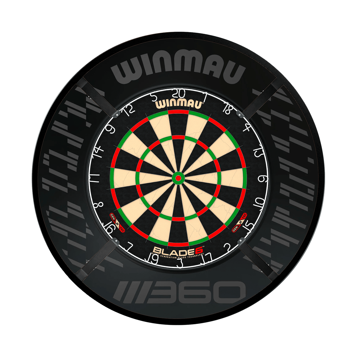 Winmau Blade 6 Dartboard, Surround & Corona Light Bundle Dartboard Bundles