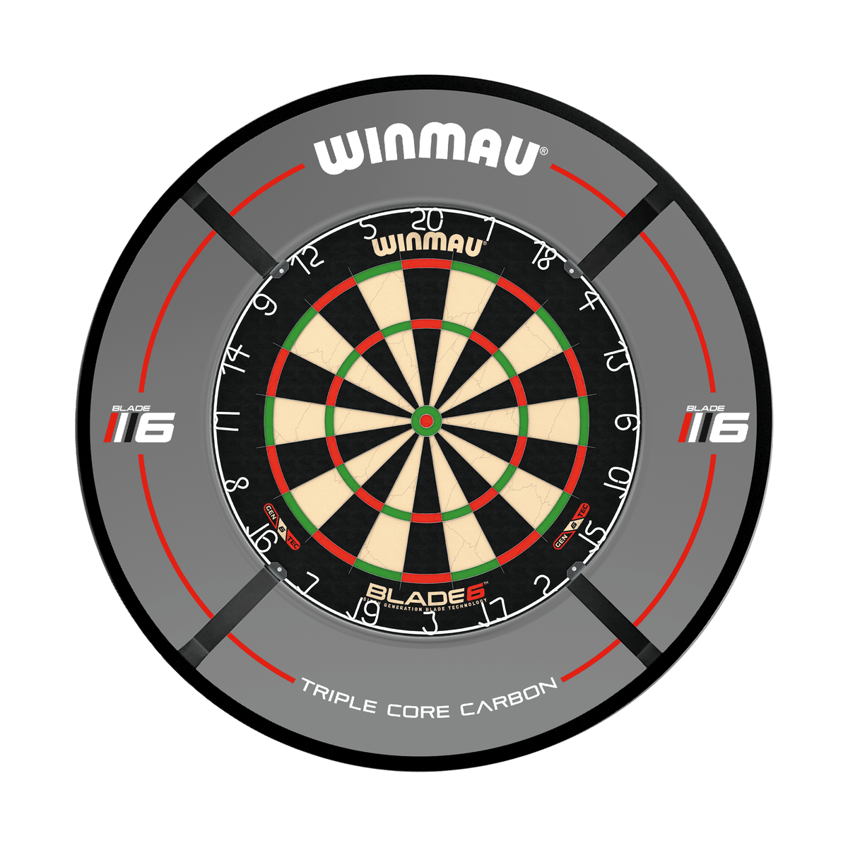 Winmau Blade 6 Dartboard, Surround & Corona Light Bundle Dartboard Bundles