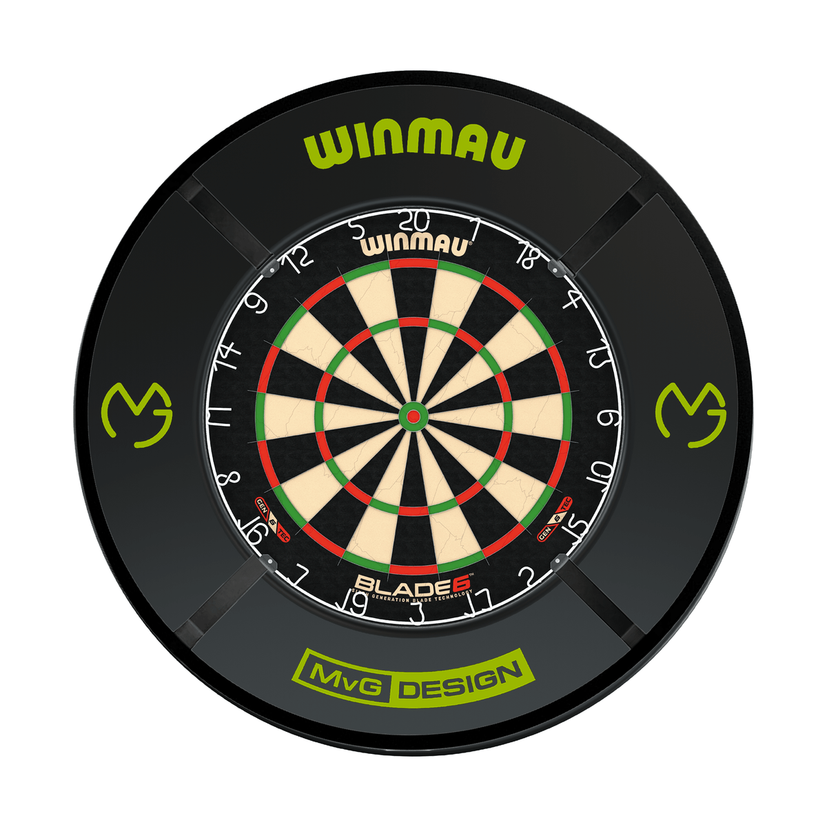 Winmau Blade 6 Dartboard, Surround & Corona Light Bundle Dartboard Bundles