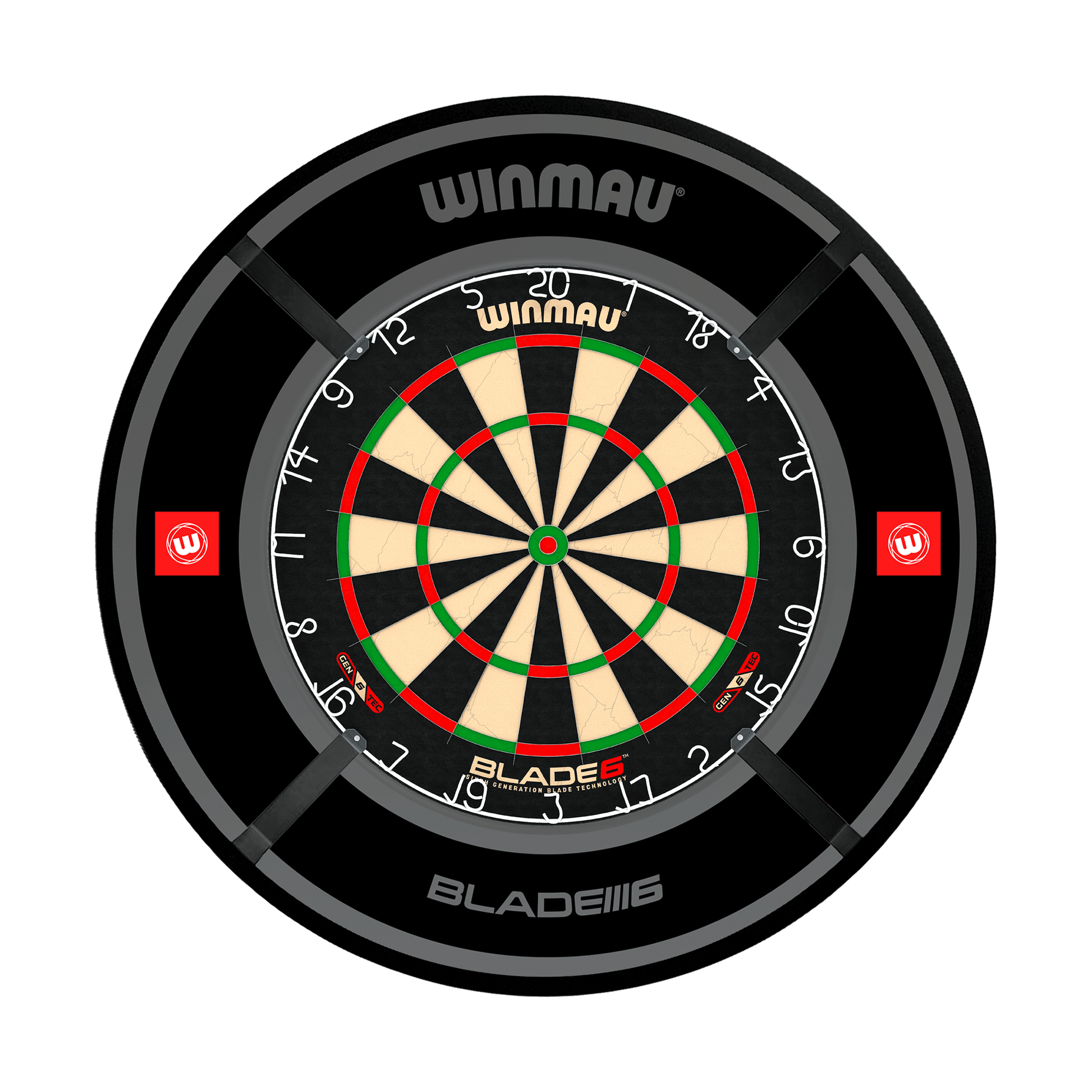 Winmau Blade 6 Dartboard, Surround & Corona Light Bundle Dartboard Bundles