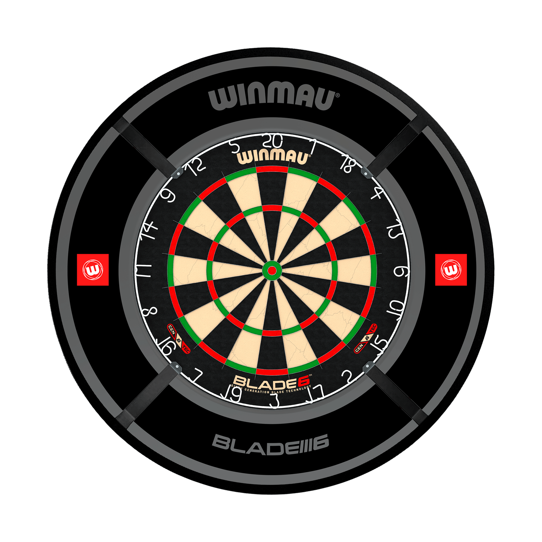 Winmau Blade 6 Dartboard, Surround & Corona Light Bundle Dartboard Bundles