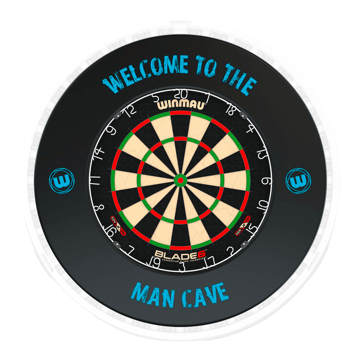 Winmau Blade 6 Dartboard, Surround & Ice White Plasma Light Bundle Blade 6 / Man Cave / Winmau Plasma Ice White Boards