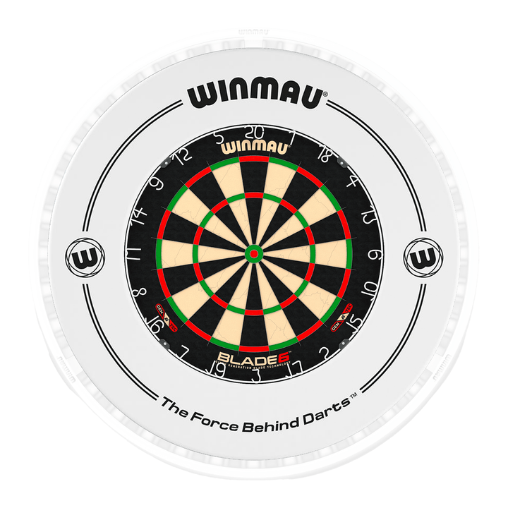 Winmau Blade 6 Dartboard, Surround & Ice White Plasma Light Bundle Blade 6 / White / Winmau Plasma Ice White Boards