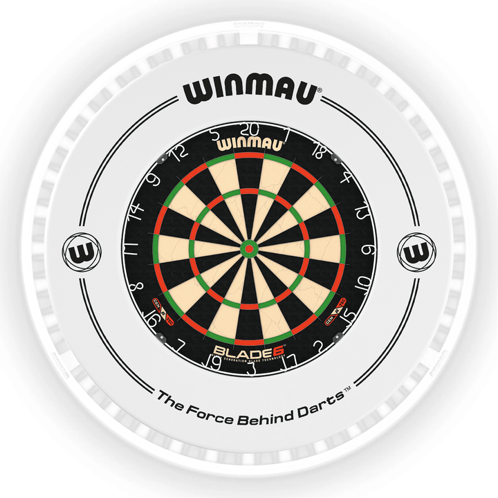 Winmau Blade 6 Dartboard, Surround & Ice White Plasma Light Bundle Blade 6 / White / Winmau Plasma Ice White Boards