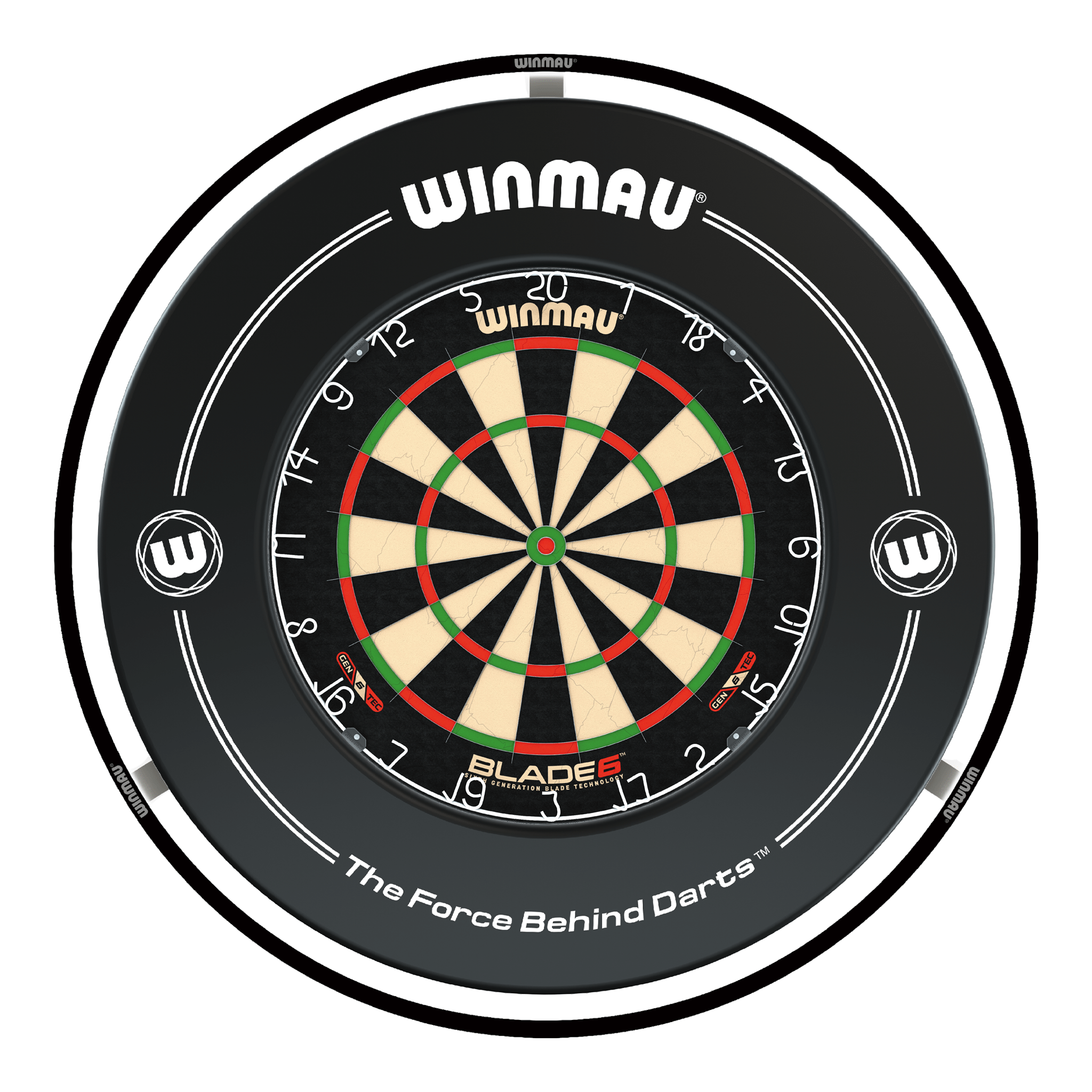 Winmau Blade 6 Dartboard, Surround & Plasma Light Bundle Dartboard Bundles