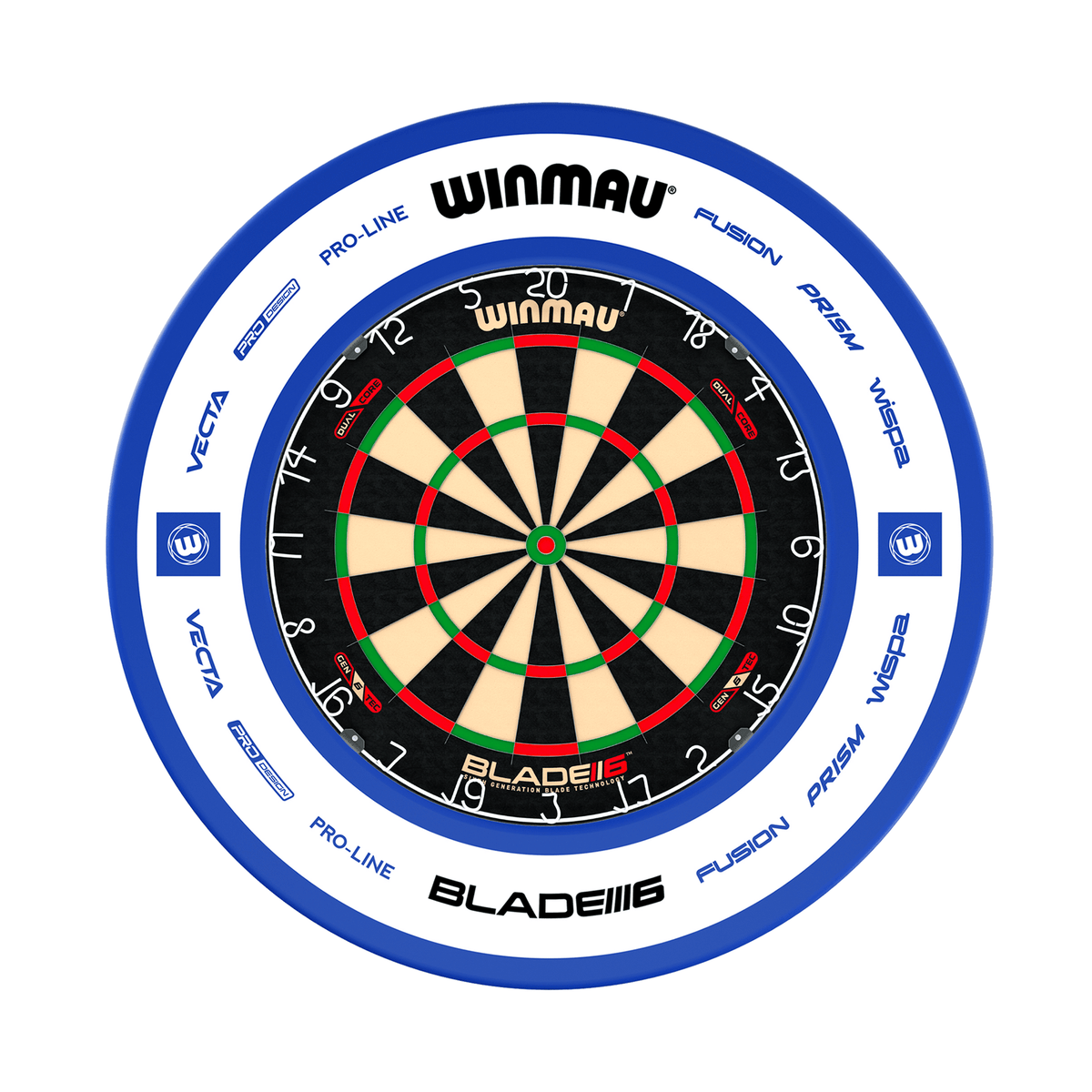 Winmau Blade 6 Dual Core Dartboard & Surround Bundle Dartboard Bundles