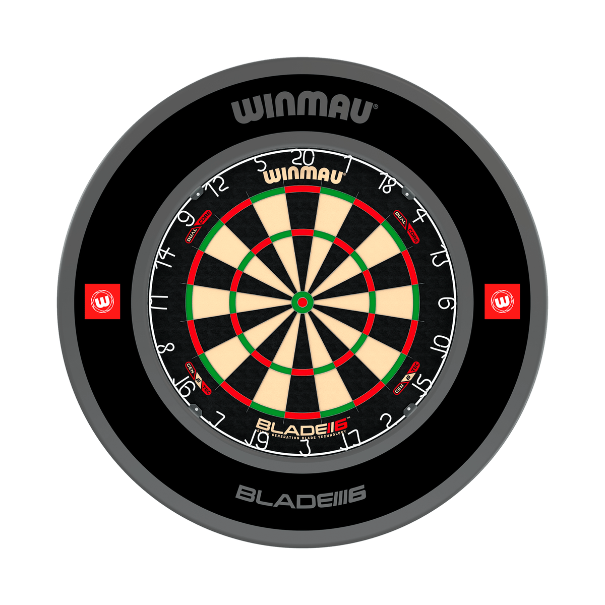 Winmau Blade 6 Dual Core Dartboard & Surround Bundle Dartboard Bundles