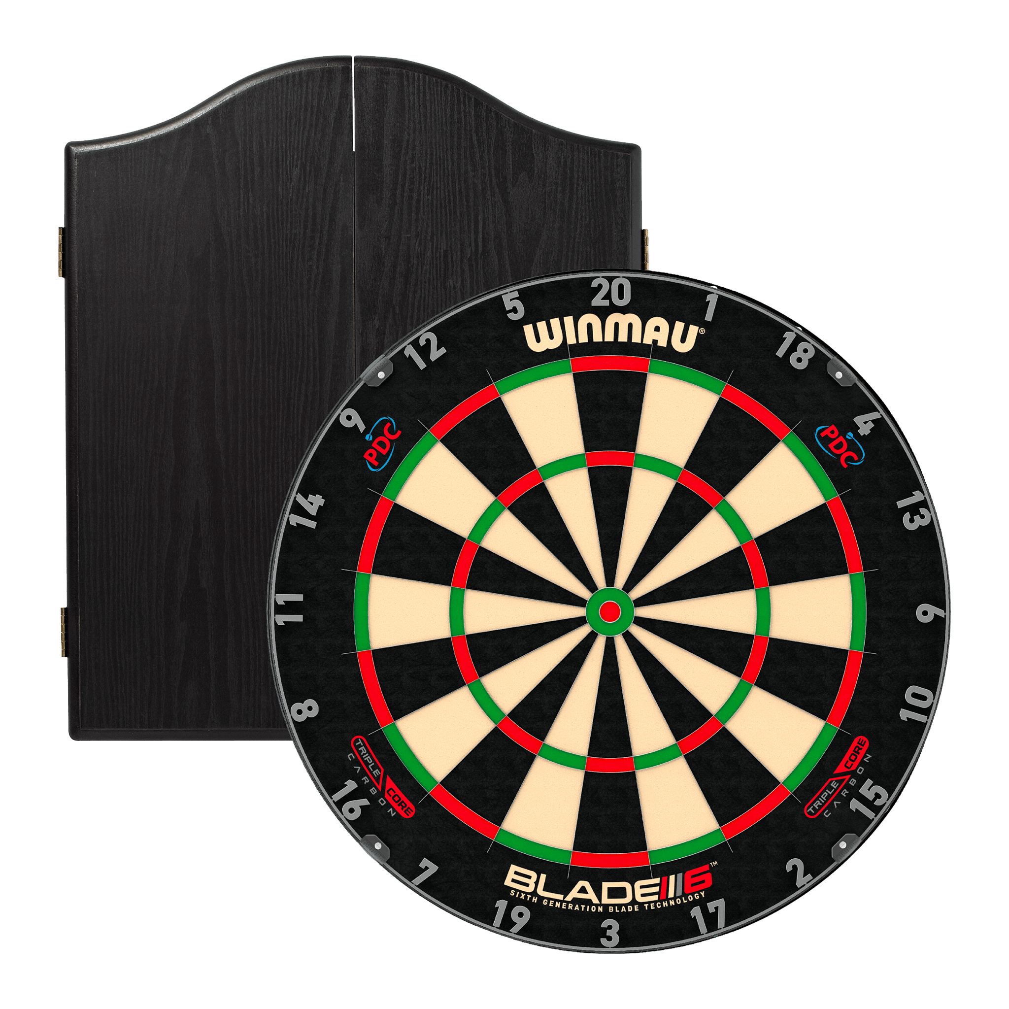 Winmau Blade 6 Triple Core Dartboard & Cabinet Bundle Dartboard Bundles
