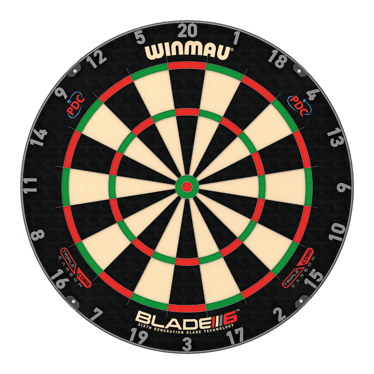 Winmau Blade 6 Triple Core Dartboard, Surround & Corona Light Bundle Dartboard Bundles