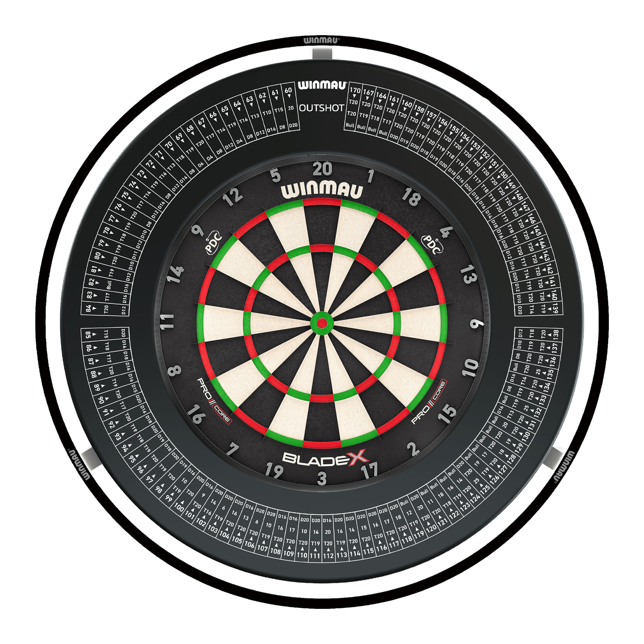 Blade X Dartboard, Surround & Plasma Light Bundle
