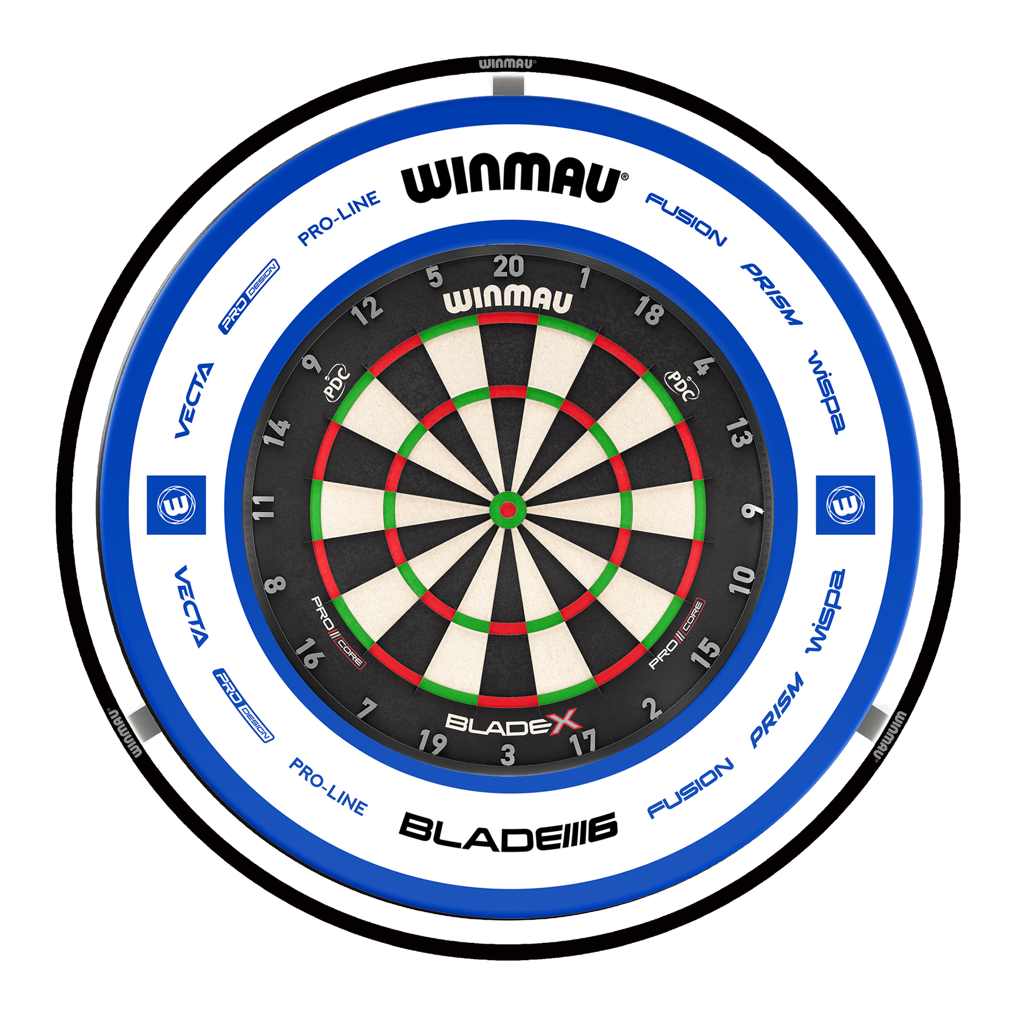 Blade X Dartboard, Surround & Plasma Light Bundle
