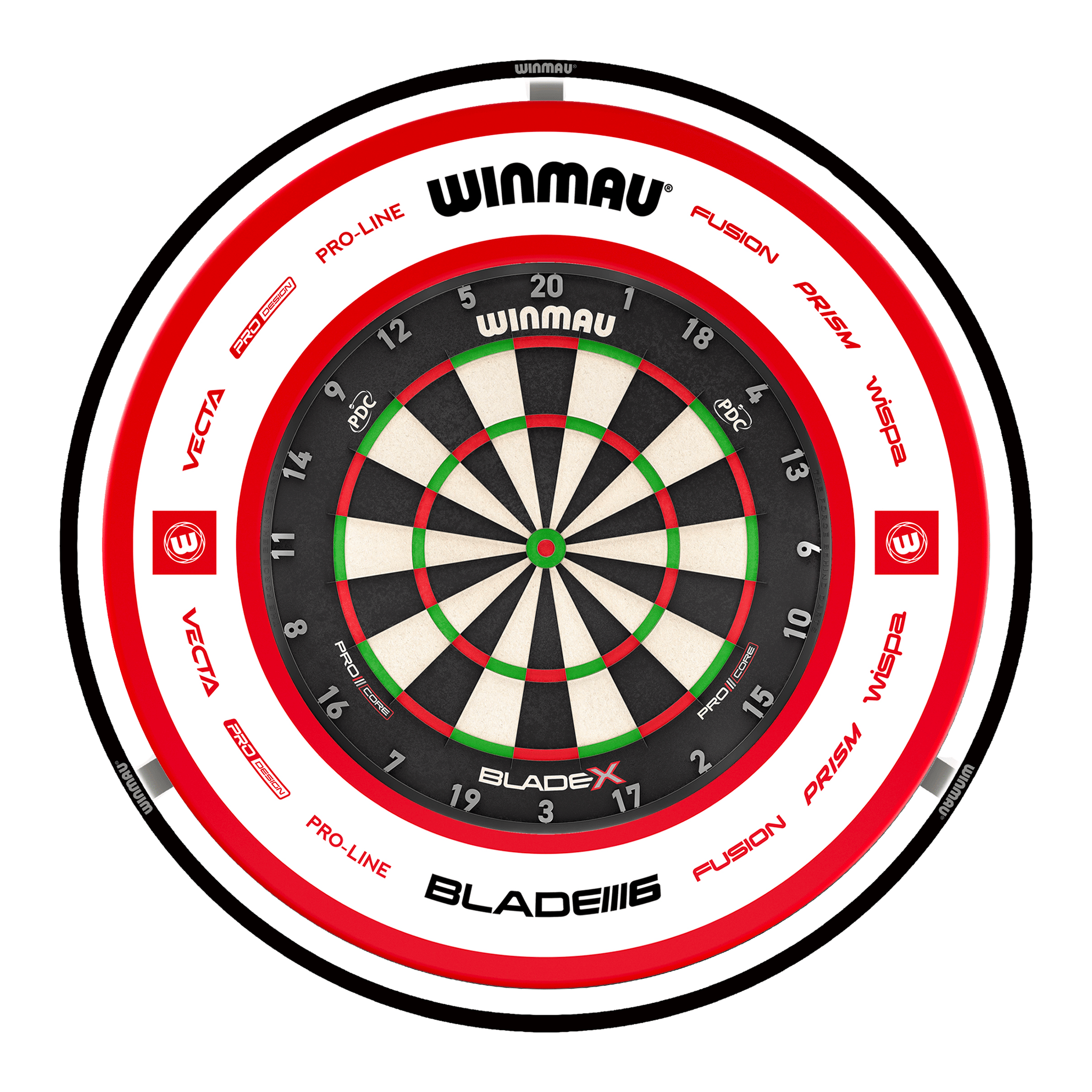 Blade X Dartboard, Surround & Plasma Light Bundle