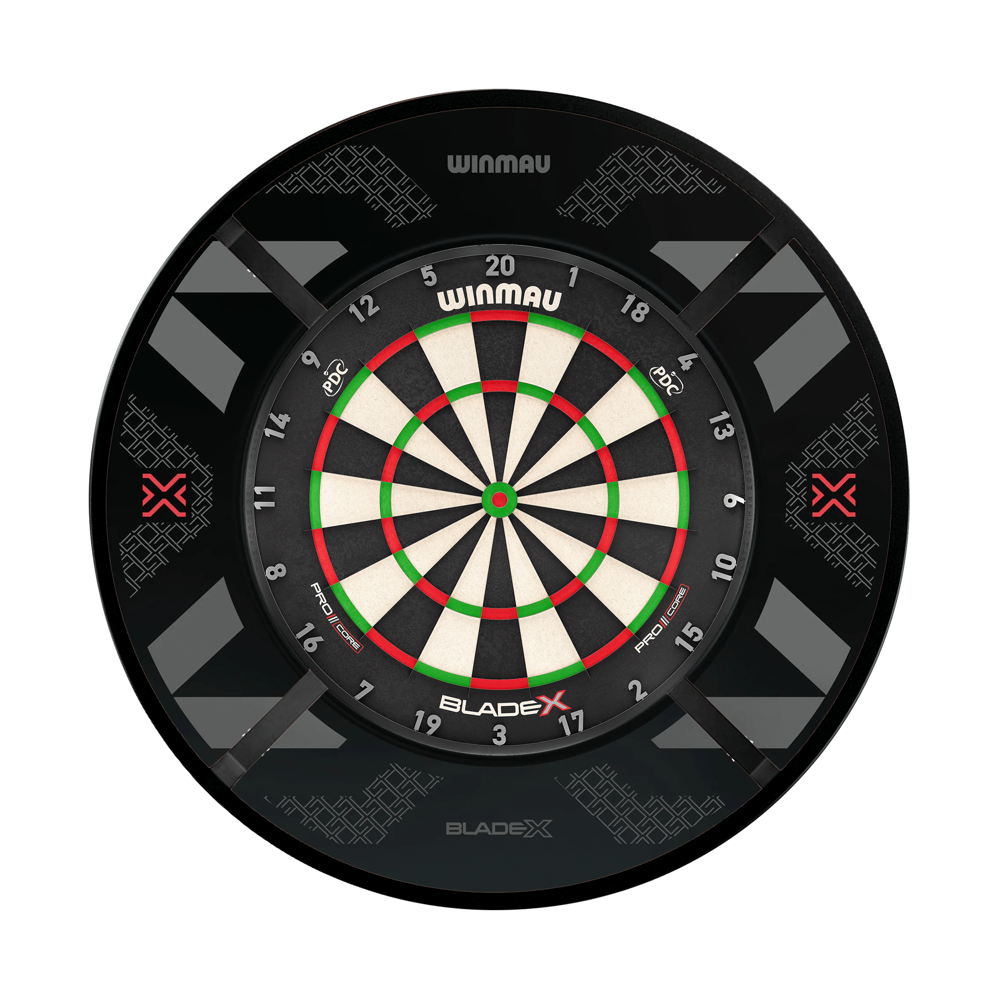 Blade X Dartboard, Surround & Corona Light Bundle