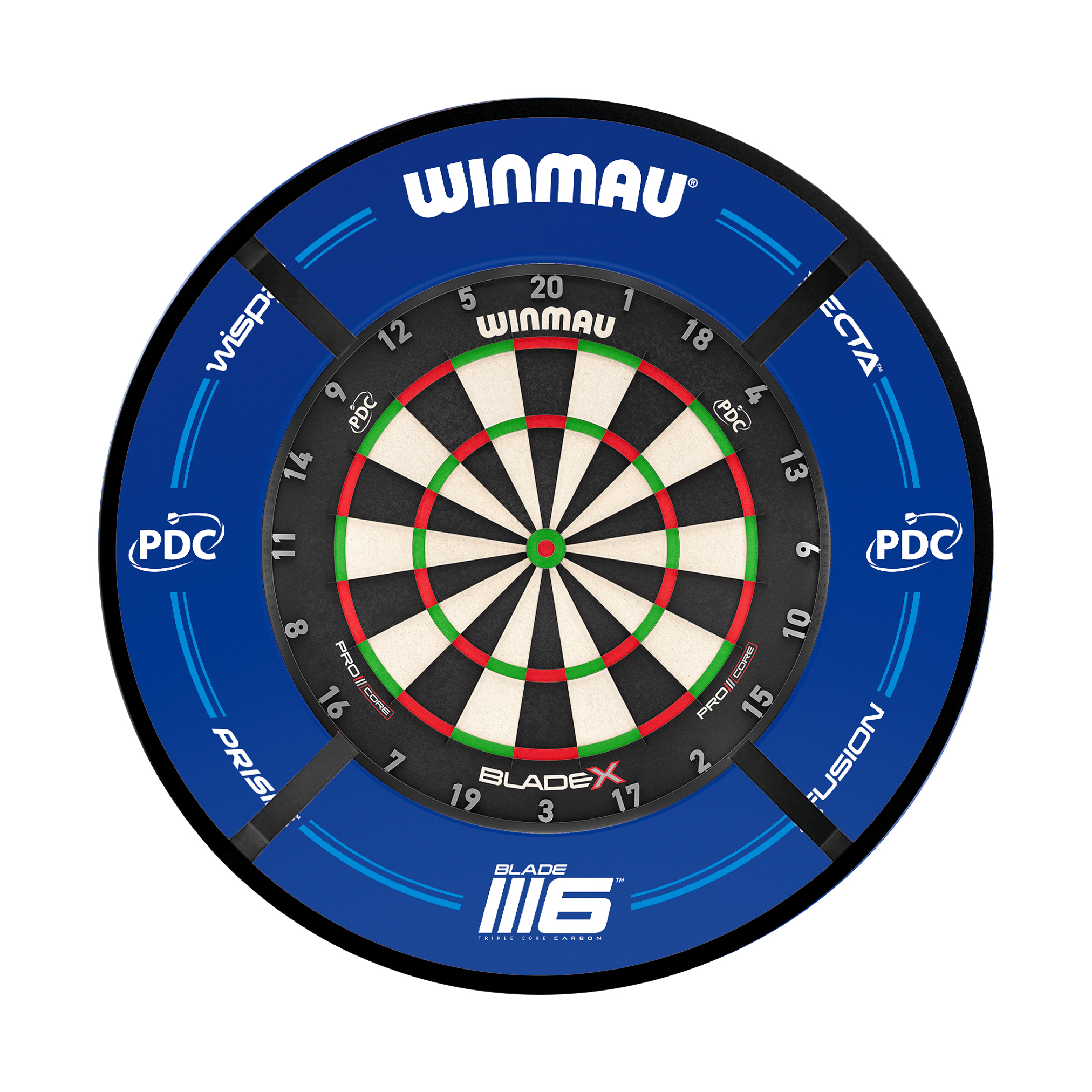 Blade X Dartboard, Surround & Corona Light Bundle