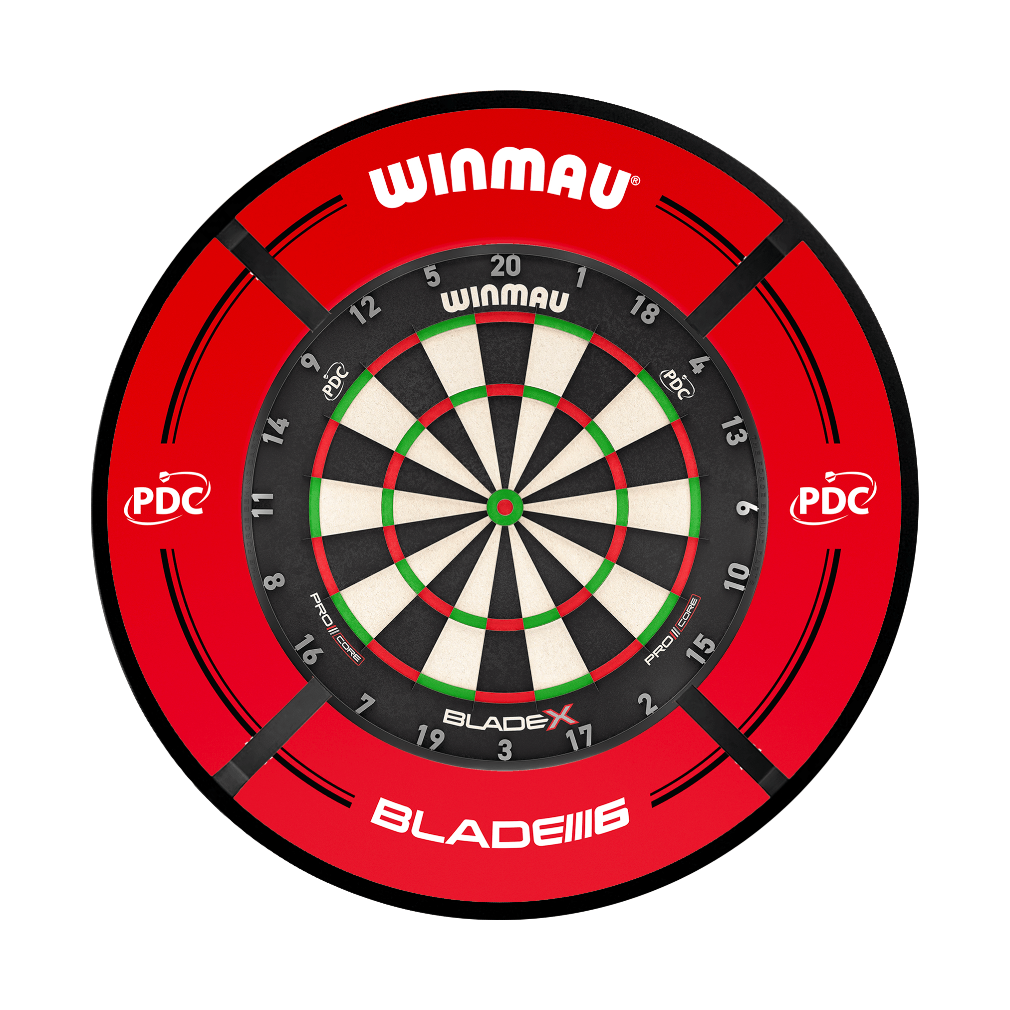 Blade X Dartboard, Surround & Corona Light Bundle