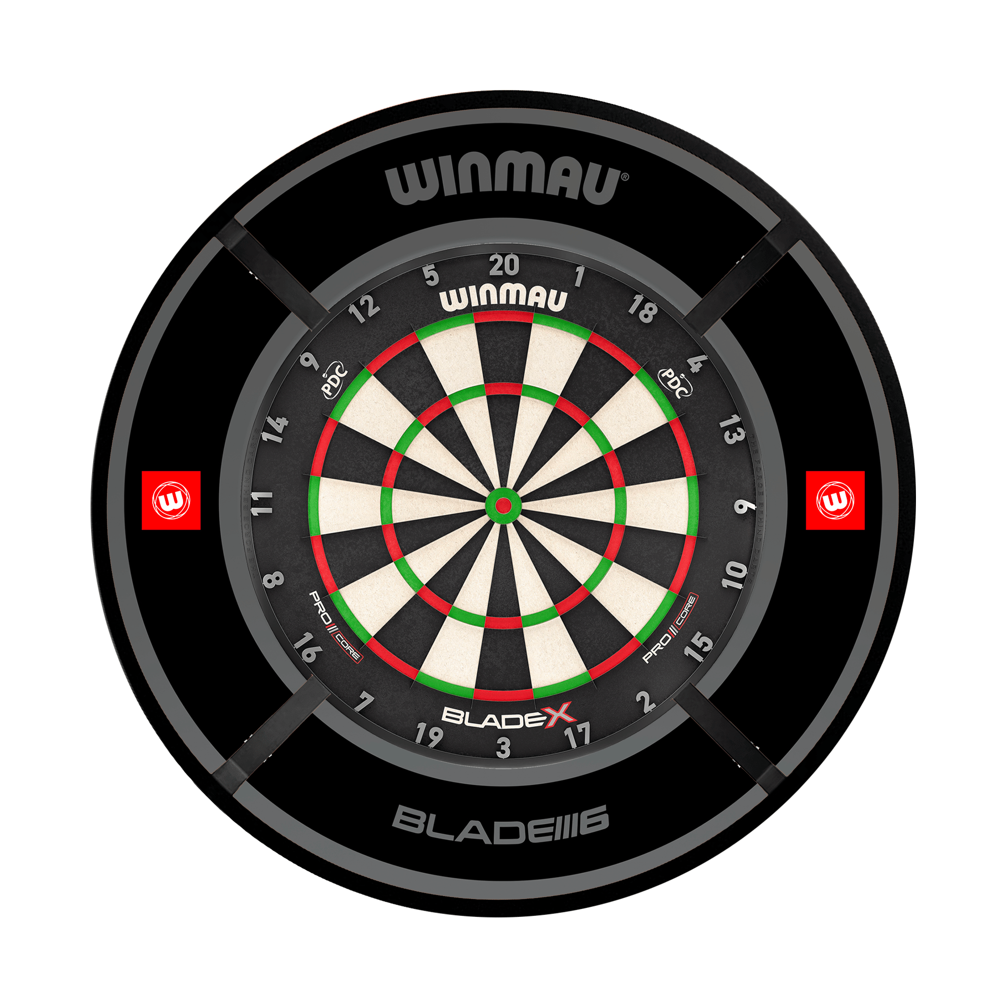 Blade X Dartboard, Surround & Corona Light Bundle