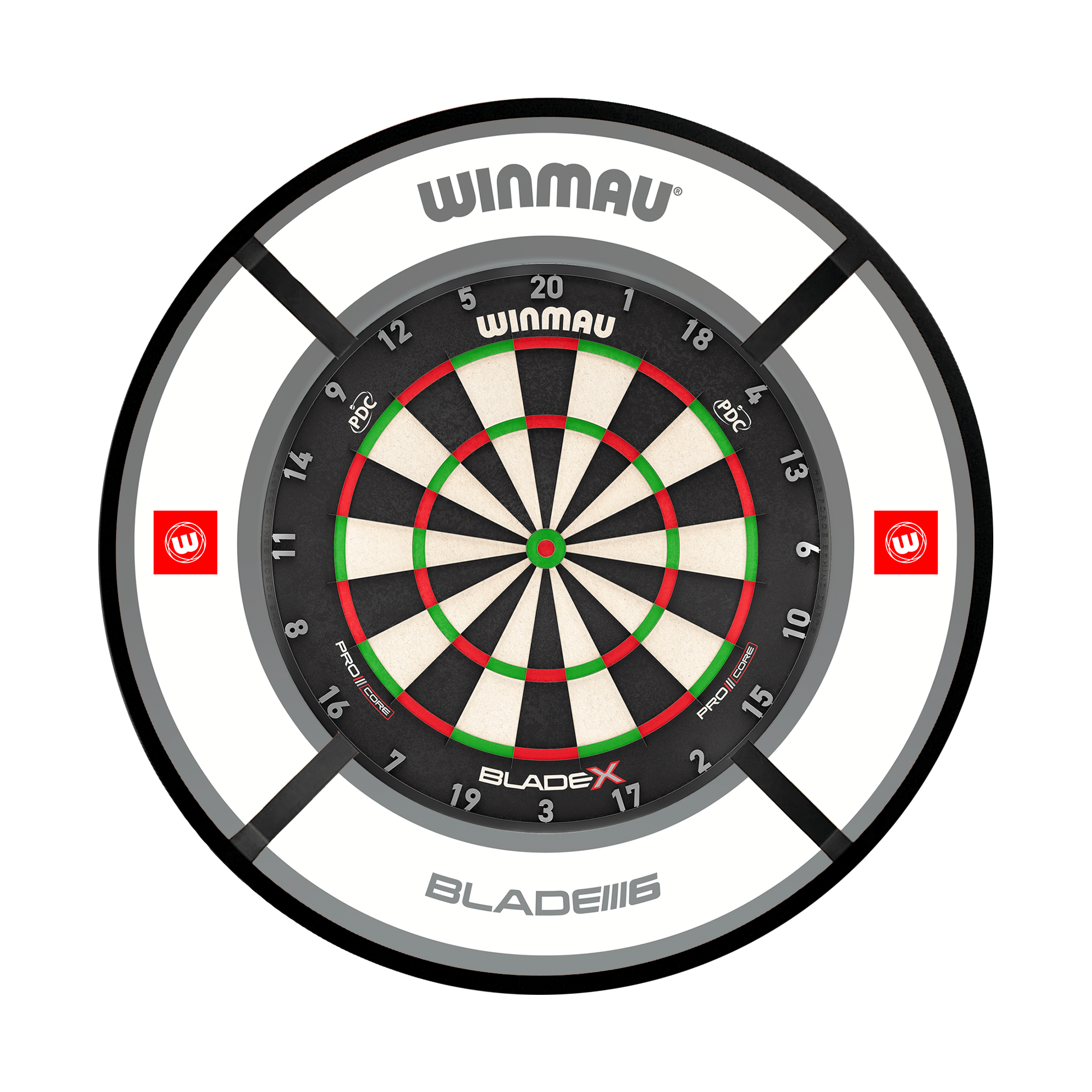 Blade X Dartboard, Surround & Corona Light Bundle