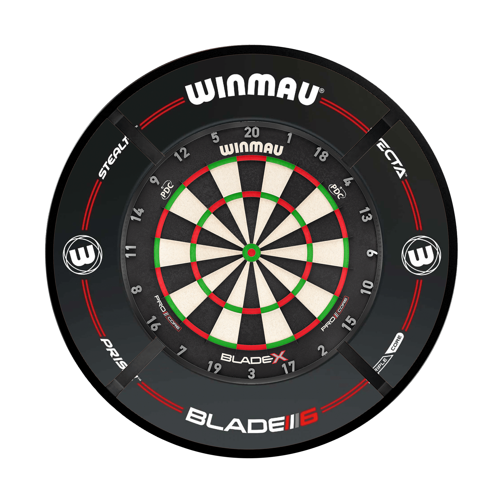 Blade X Dartboard, Surround & Corona Light Bundle