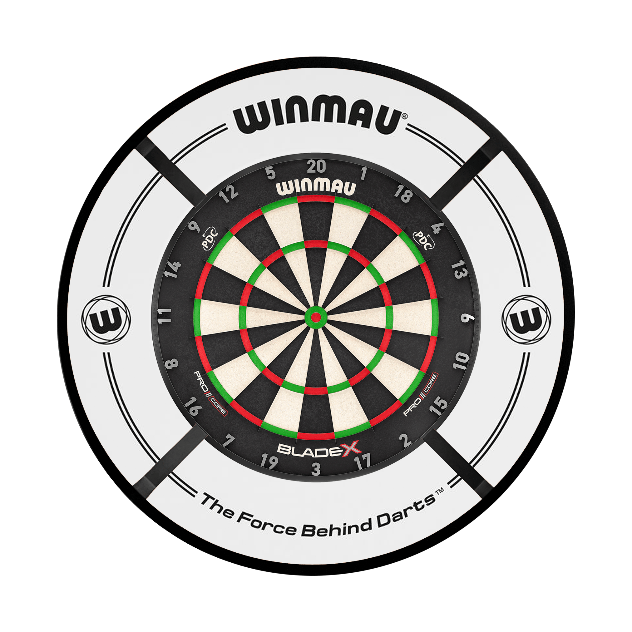 Blade X Dartboard, Surround & Corona Light Bundle