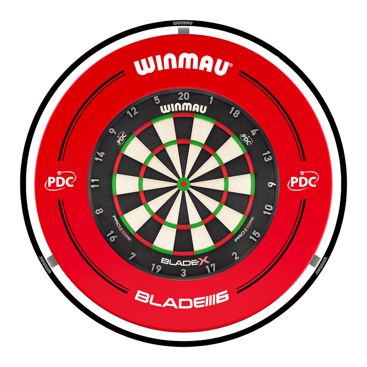 Winmau Blade X Dartboard, Surround & Plasma Light Bundle Dartboard Bundles