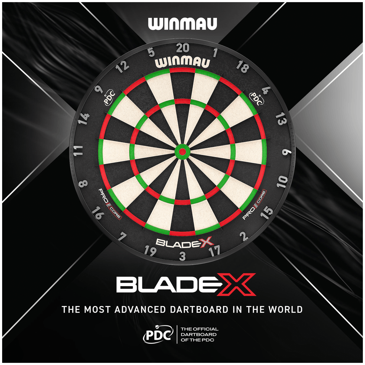 Winmau Blade X Dartboard, Surround & Plasma Light Bundle Dartboard Bundles