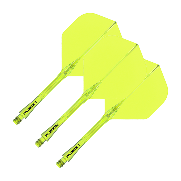 Winmau Fusion - Integrated Flight & Shaft Standard / Medium (34mm) / Yellow Shafts
