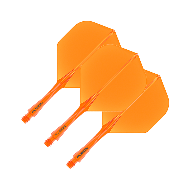 Winmau Fusion - Integrated Flight & Shaft Standard / Short (22mm) / Orange Shafts