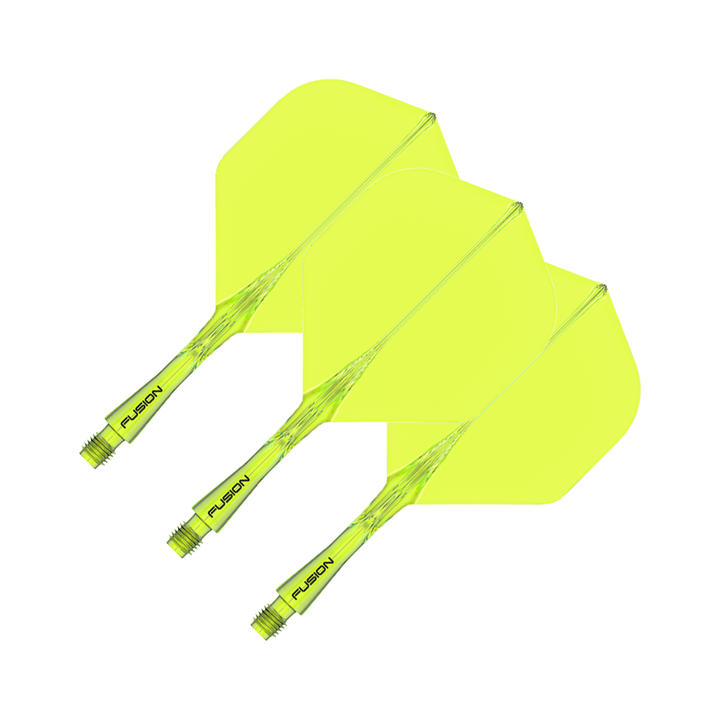 Winmau Fusion - Integrated Flight & Shaft Standard / Short (22mm) / Yellow Shafts
