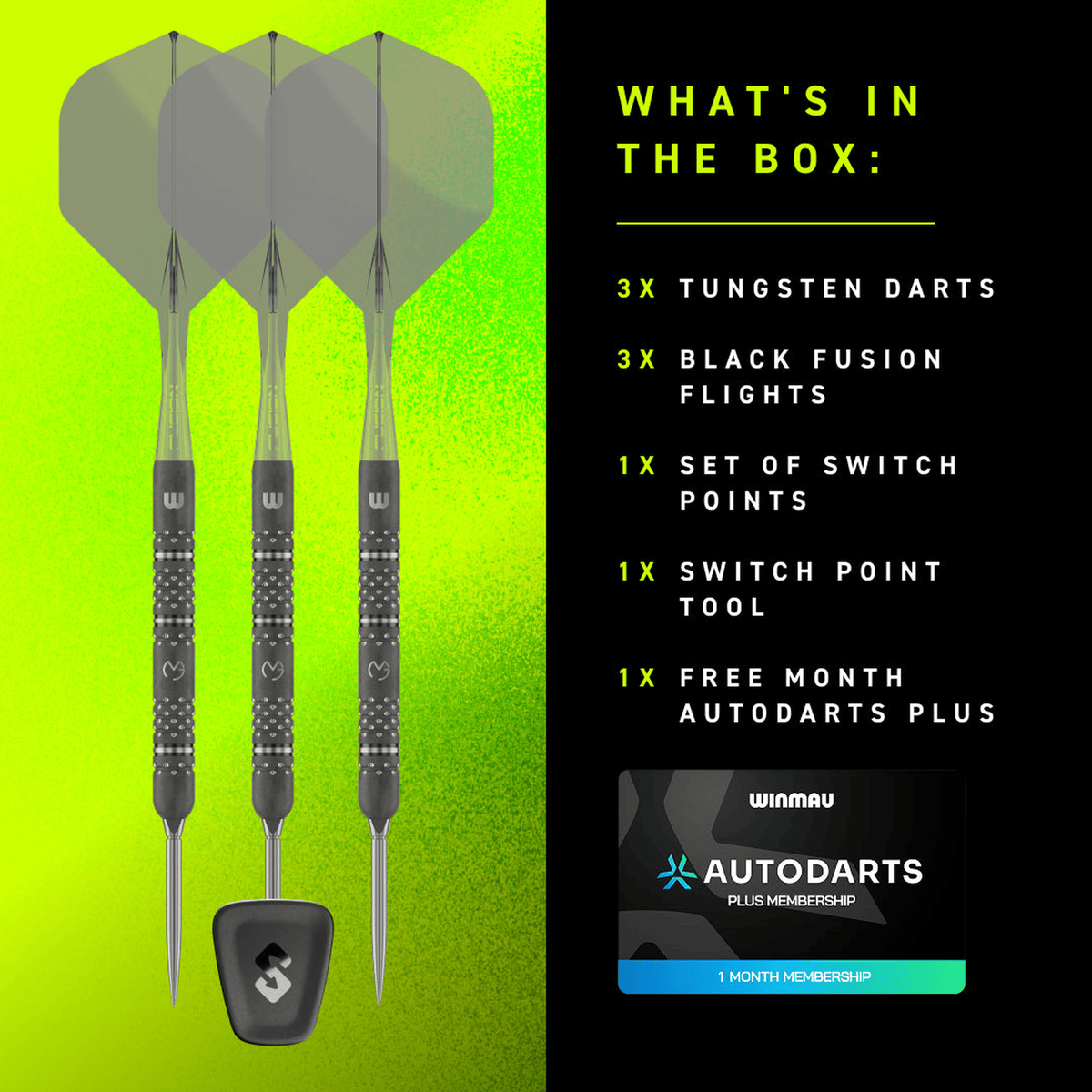 Winmau Michael Van Gerwen TS-Pro Switch Point - 90% Tungsten Steel Tip Darts Darts
