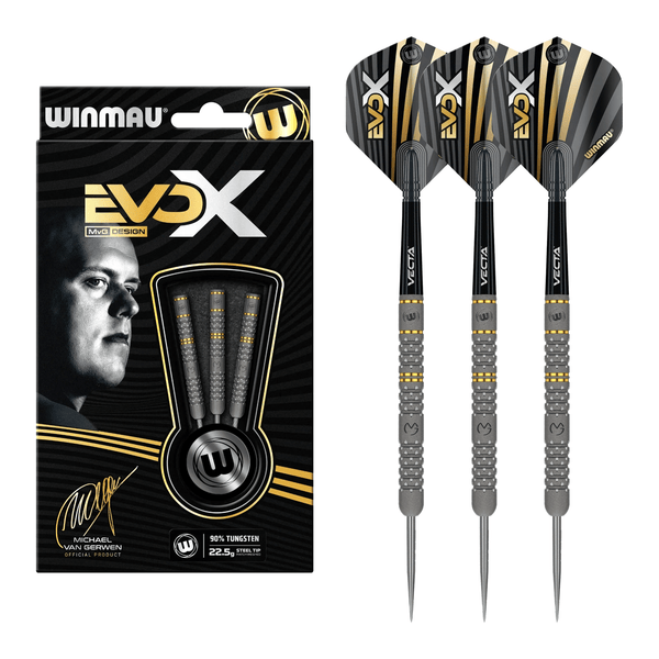 Winmau MVG Evo X - 90% Tungsten Steel Tip Darts 21 Grams Darts
