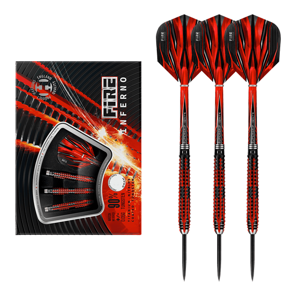 Harrows Fire Inferno Steel Tip Darts - 90% Tungsten - 21 Grams Darts