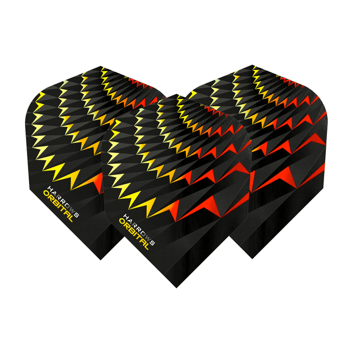 Harrows Orbital No. 6 Dart Flights Yellow/Red Flights