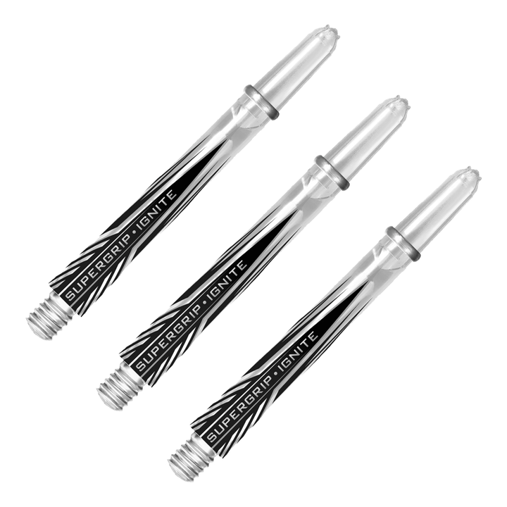 Harrows Supergrip Ignite - Polycarbonate Dart Shafts Clear / Medium (47mm) Shafts